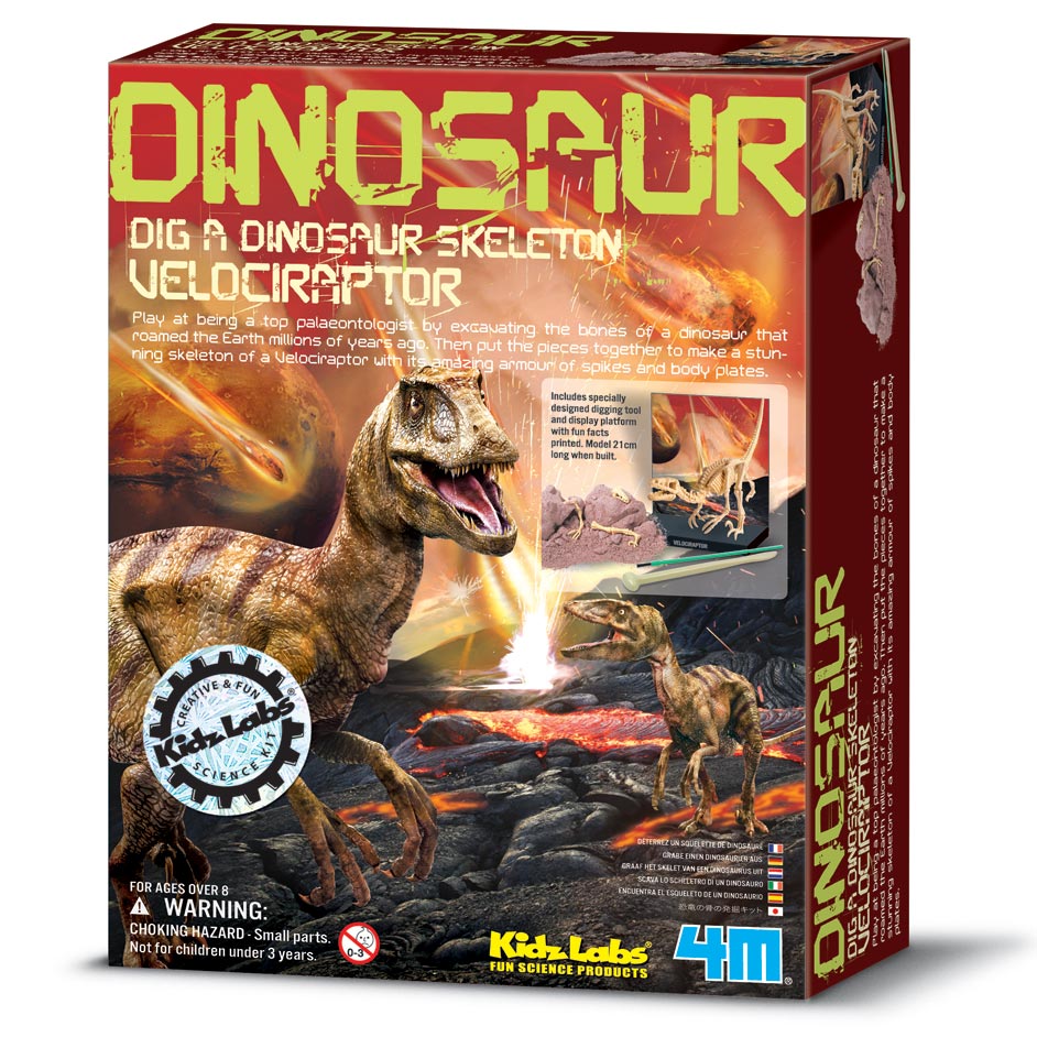 Dig A Dino Velociraptor Skeleton Kit