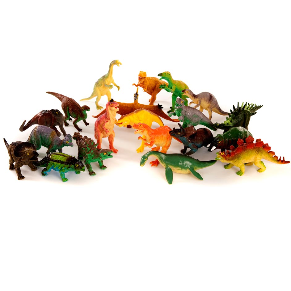 plastic dinosaur set