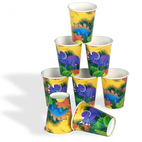 Dinosaur themed party cups.