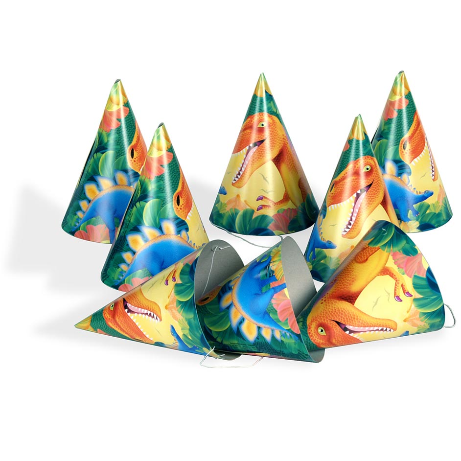 Dinosaur Cone Hats (Dinosaur Party Hats)