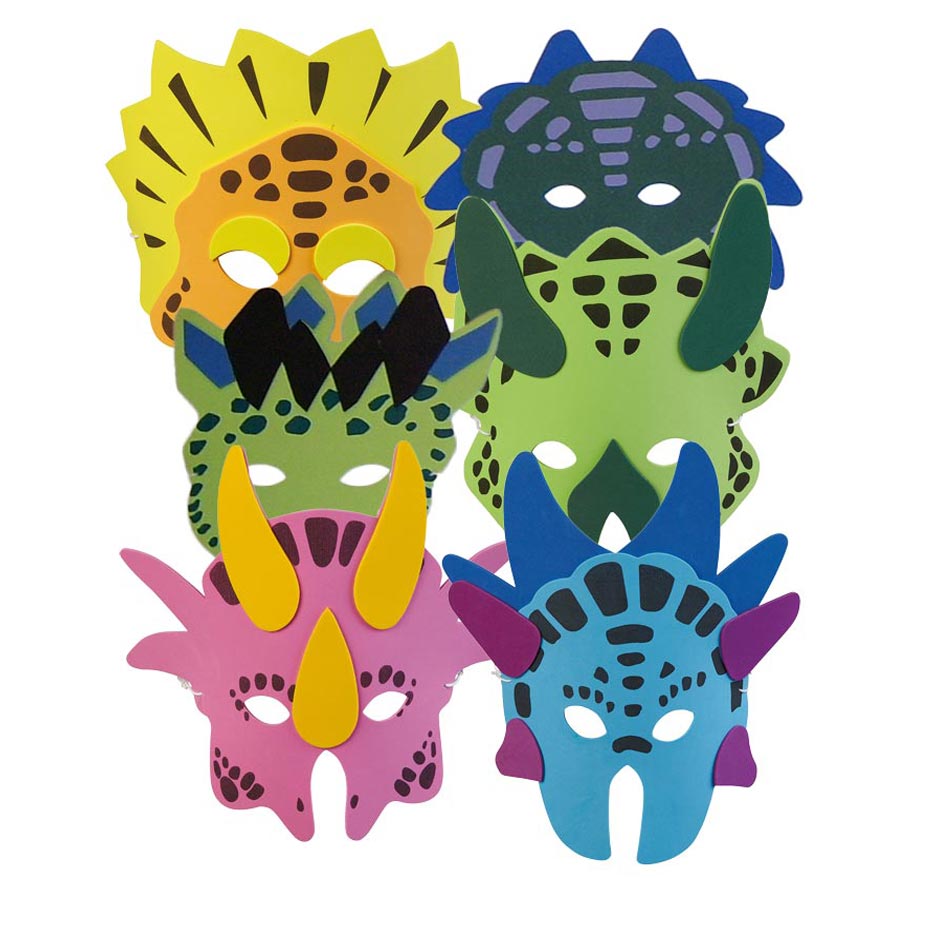Dinosaur play masks (dinosaur foam mask.