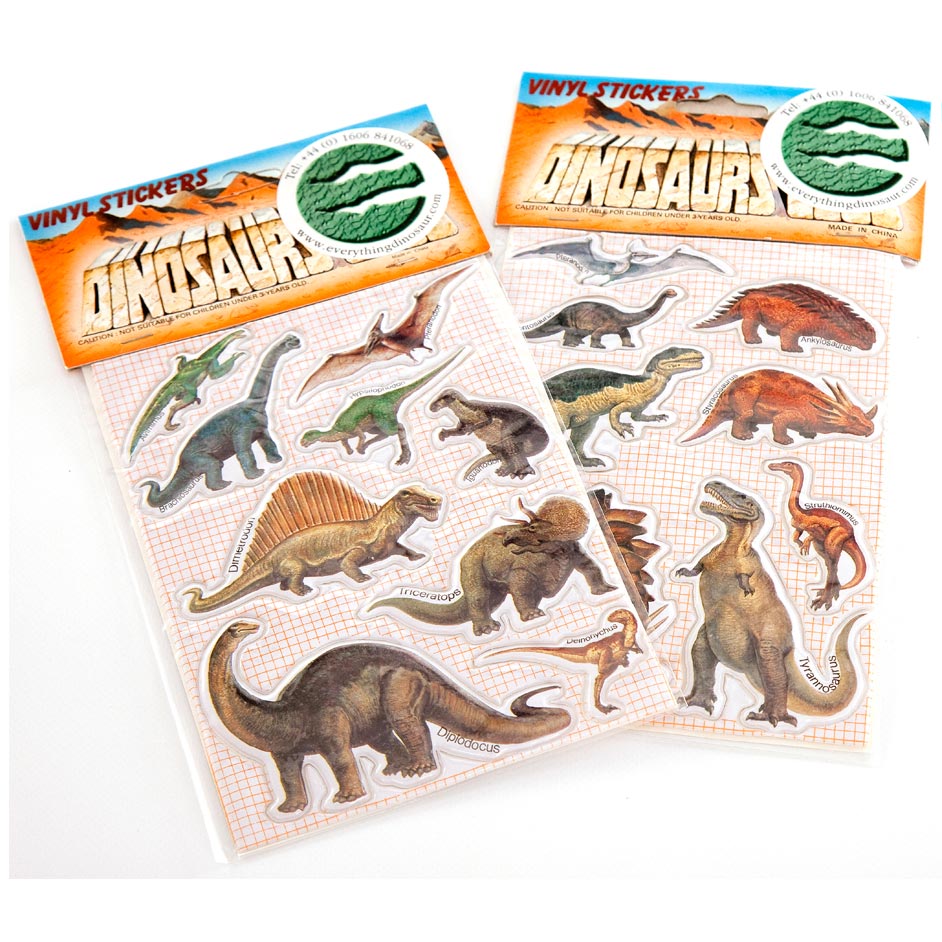 Twin pack of dinosaur stickers.
