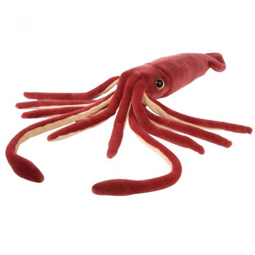 Giant squid soft toy.