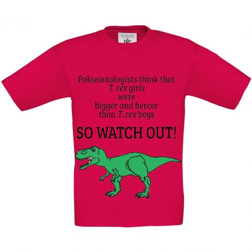 T. rex dinosaur T-shirt.