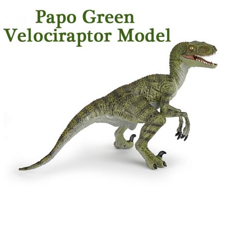 Papo Green Velociraptor dinosaur.