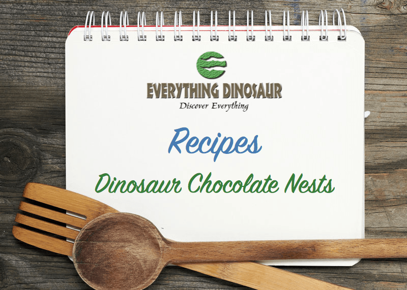 A simple recipe to make dinosaur chocolate nests