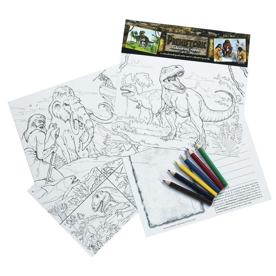 Dinosaur Colouring Cards