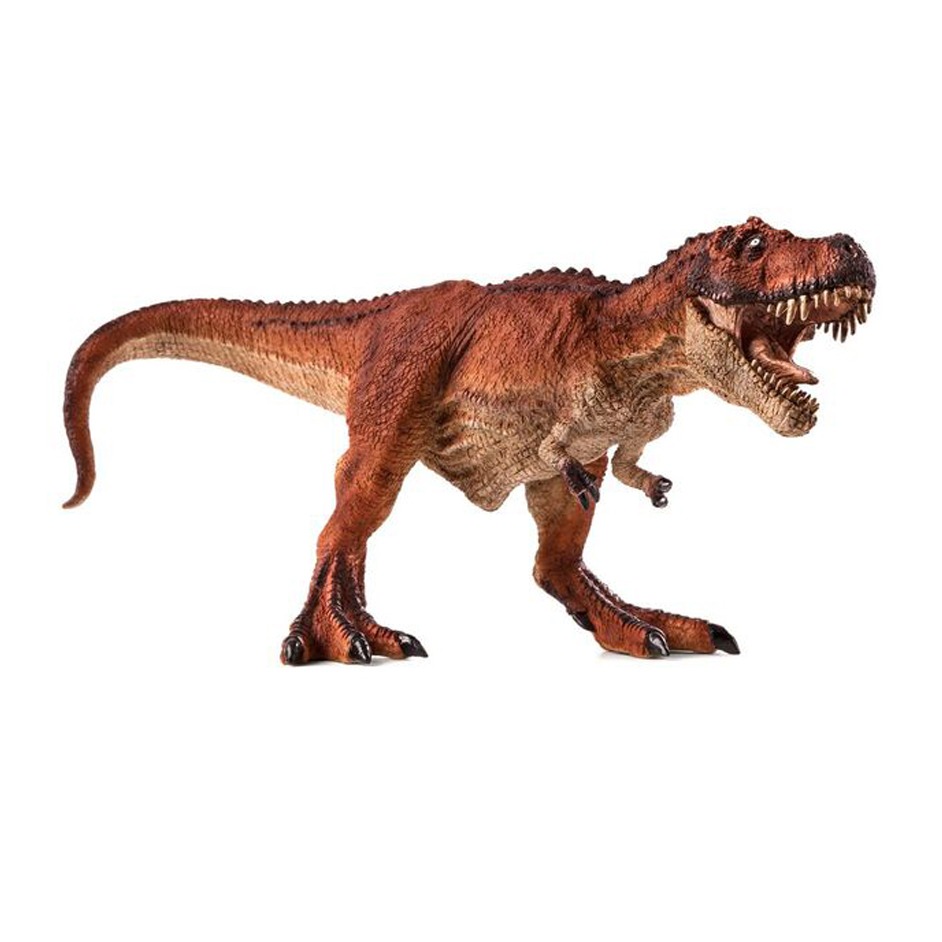 Mojo Fun red hunting T. rex dinosaur model.