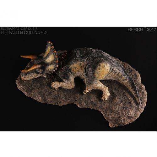 Rebor Fallen Queen (Triceratops) dinosaur model.