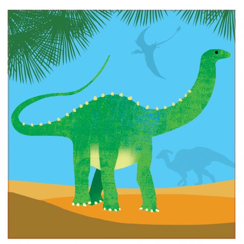 Pop-up card featuring Diplodocus.