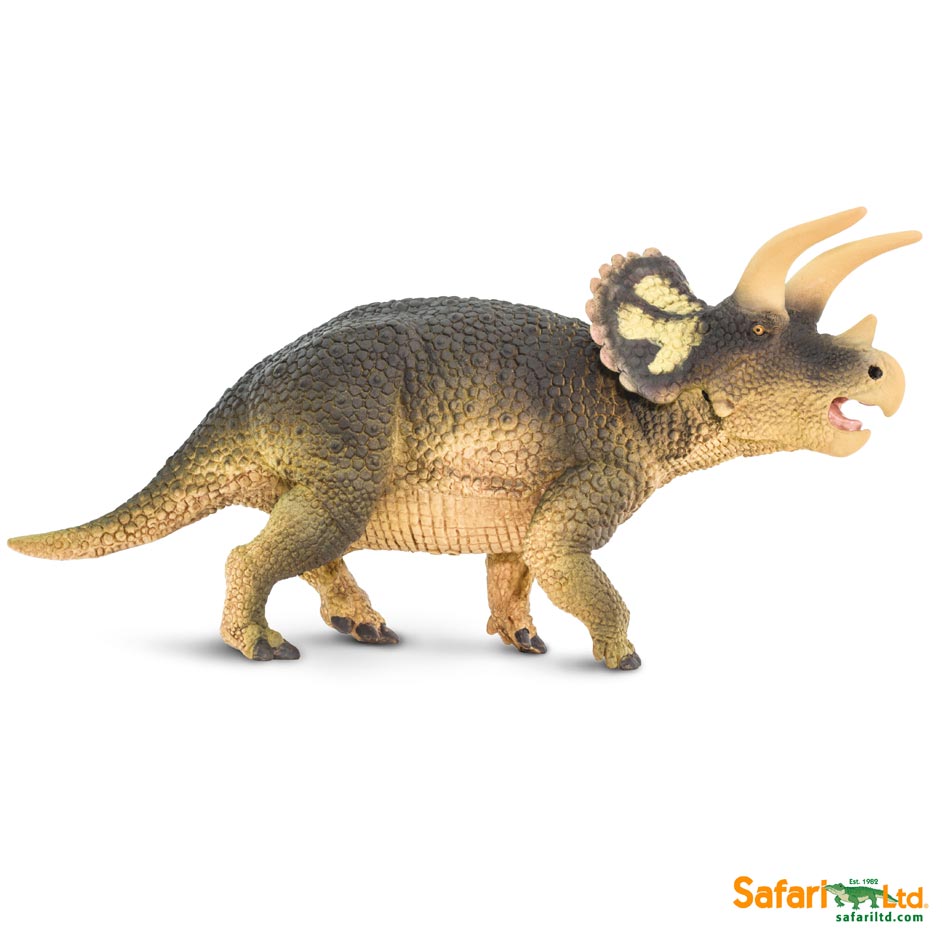 Wild Safari Prehistoric World Triceratops dinosaur model.