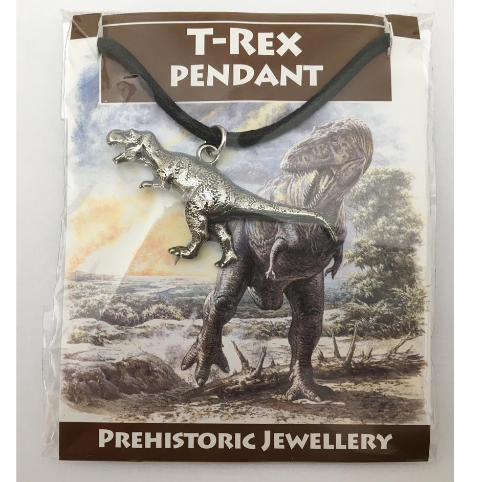 Tyrannosaurus dinosaur pendant.