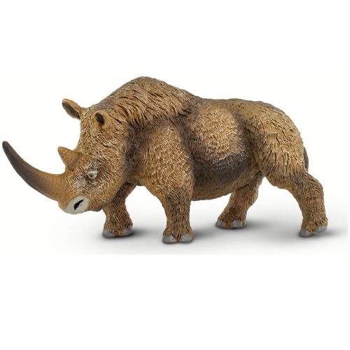 Wild Safari Prehistoric World Woolly Rhino figure.
