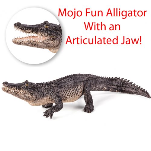 Alligator with an articulated jaw (Mojo Fun).