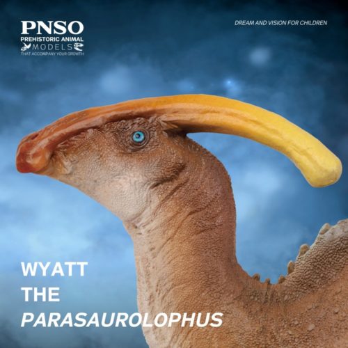 PNSO Wyatt the Parasaurolophus Dinosaur Replica