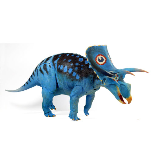 Torosaurus articulated dinosaur model.
