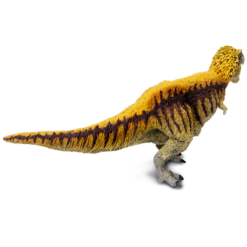 T. rex dinosaur model (posterior view).