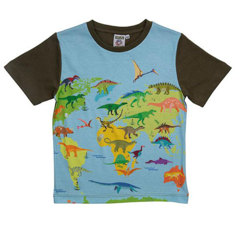 Dinosaur World Map T-shirt