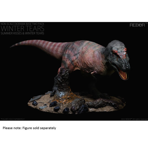 The Rebor Winter Tears display base with tyrannosaur model.
