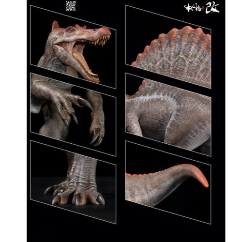 Spinosaurus dinosaur model details.