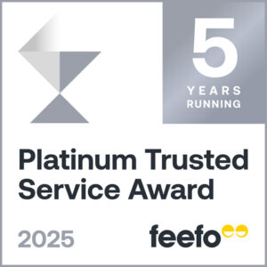 5 years continuous Platinum Trusted Service Award