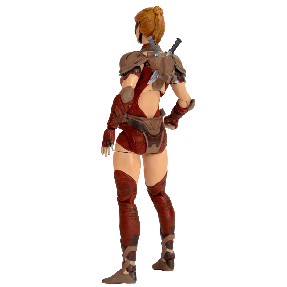 Figure includes back sheath for two knives.